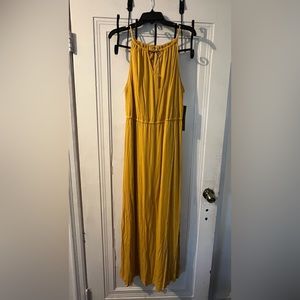 Never before worn, Mustard Gold Goddess Maxi dress.